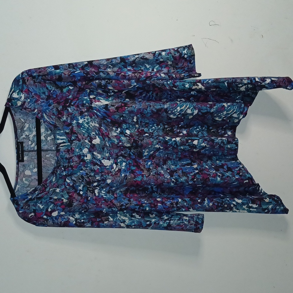 Travel Elements Multicolor Print Blouse | Size:‎ L